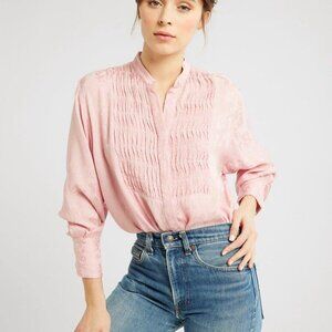 Women’s MILLE‎ Resort And Travel Keaton Top I’m Pink Jacquard Size Small